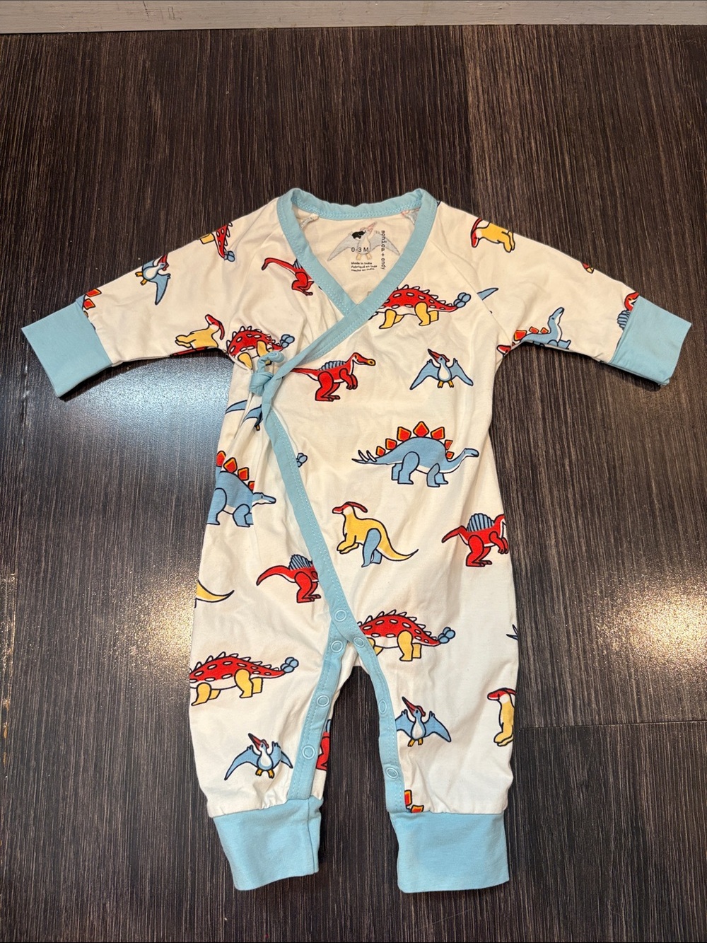 Monica + andy 0-3 M dinosaur one piece tie closure
